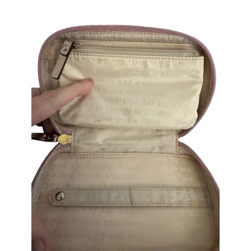 EUC kate spade Rose Gold Glitter‎ Jewelry Travel Case
